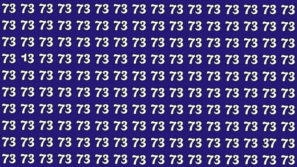 Can You Spot 13 And 37 Hidden Among 73s In Just 7 Seconds