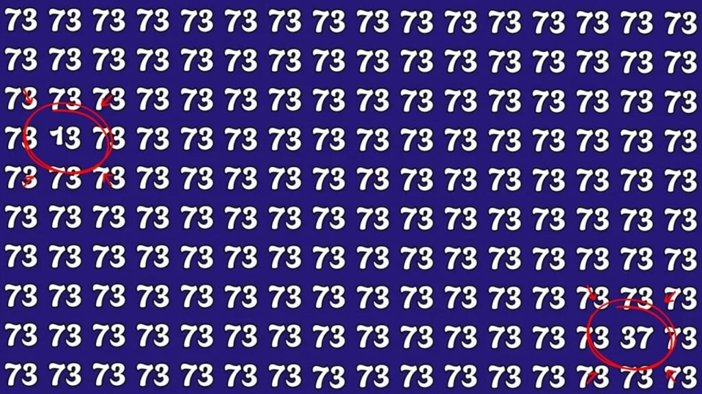 Can You Spot 13 And 37 Hidden Among 73s In Just 7 Seconds