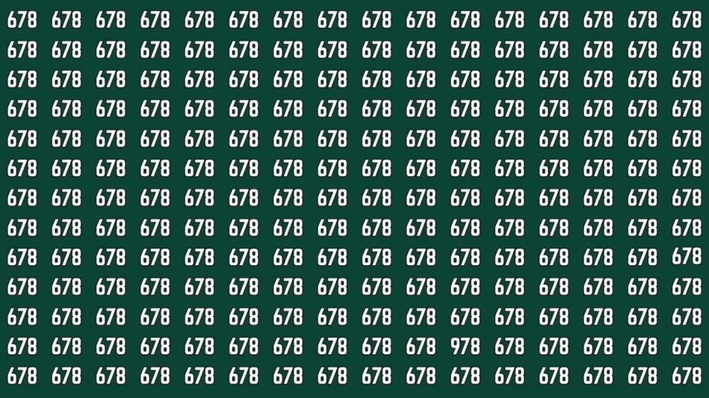 Can You Spot The Number 978 In This Viral Optical Illusion In Just 7 Seconds