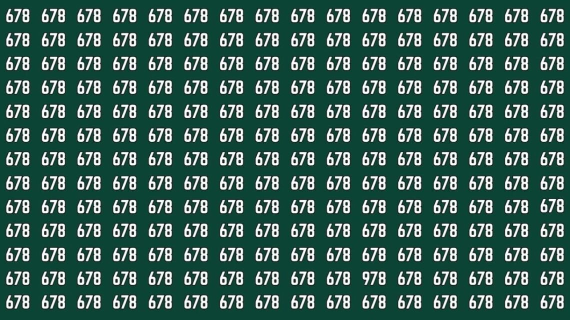 Can You Spot The Number 978 In This Viral Optical Illusion In Just 7 Seconds
