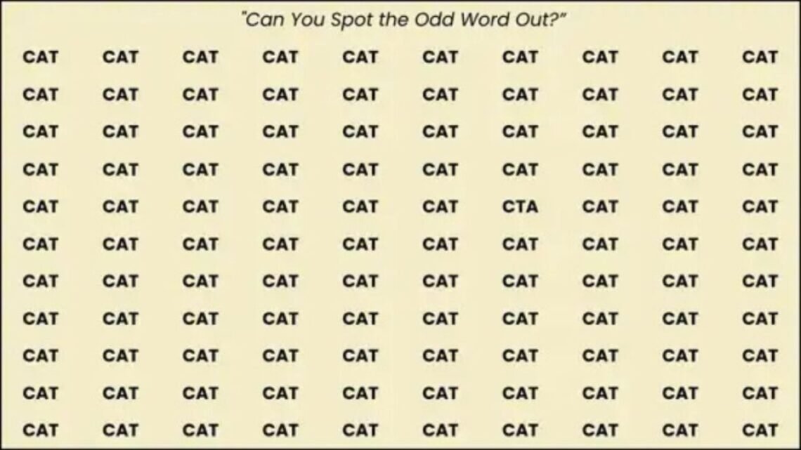 Spot The Hidden Word “CTA” Among 110 “CATs” In Just 10 Seconds